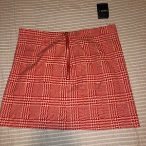 Houndstooth Red F21 Mini Skirt